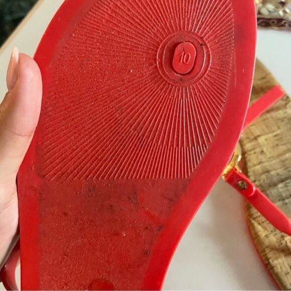 Michael Kors MK Logo Charm Jelly T Strap Sandals - Picture 6 of 7